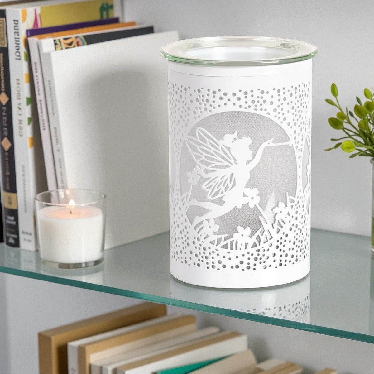 LED Scented Wax Tart Melter Warmer White Fairy Aroma Fragrance Diffuser Lamp