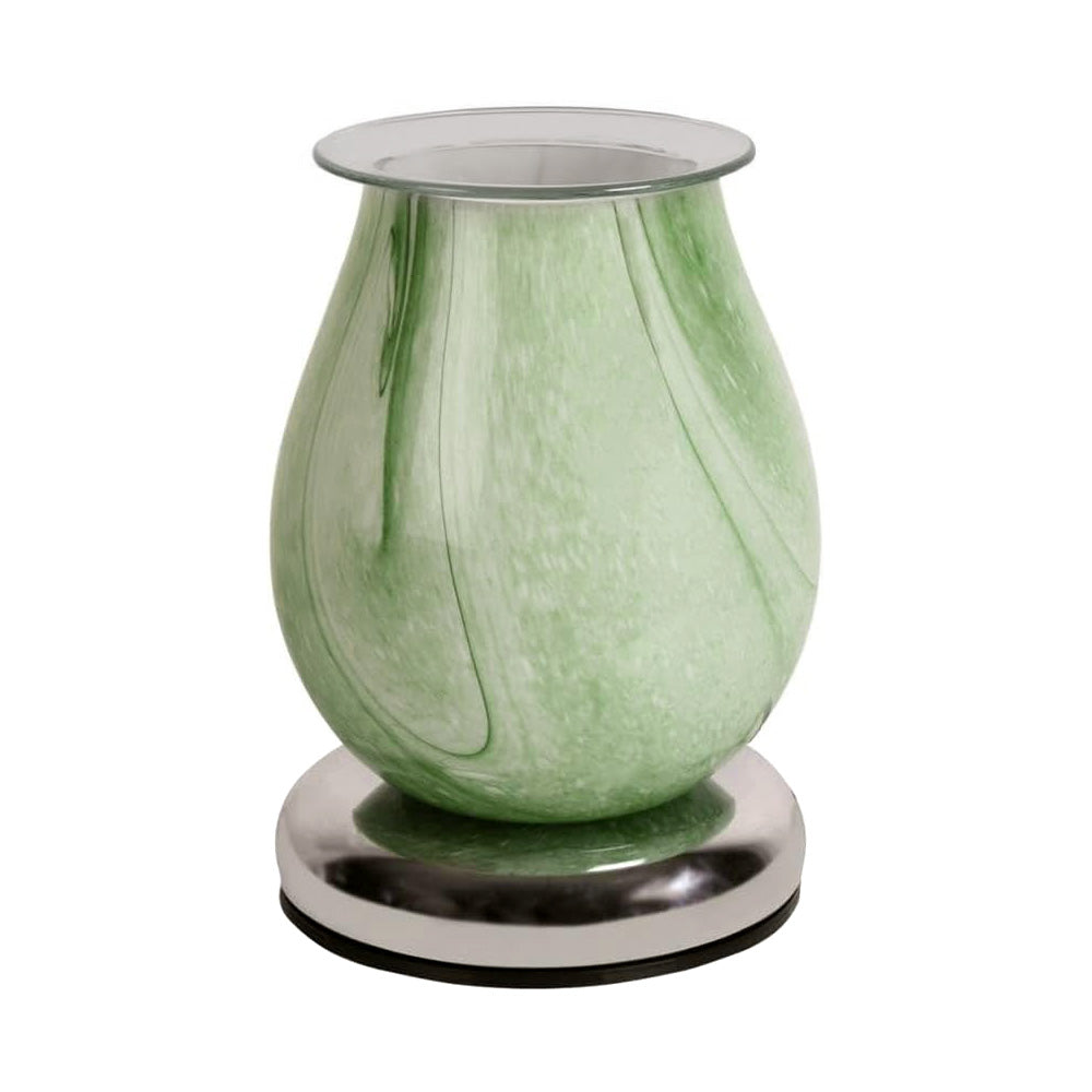 Electric Scented Wax Melt Tart Warmer Green Swirl Aroma Diffuser Touch Control Lamp