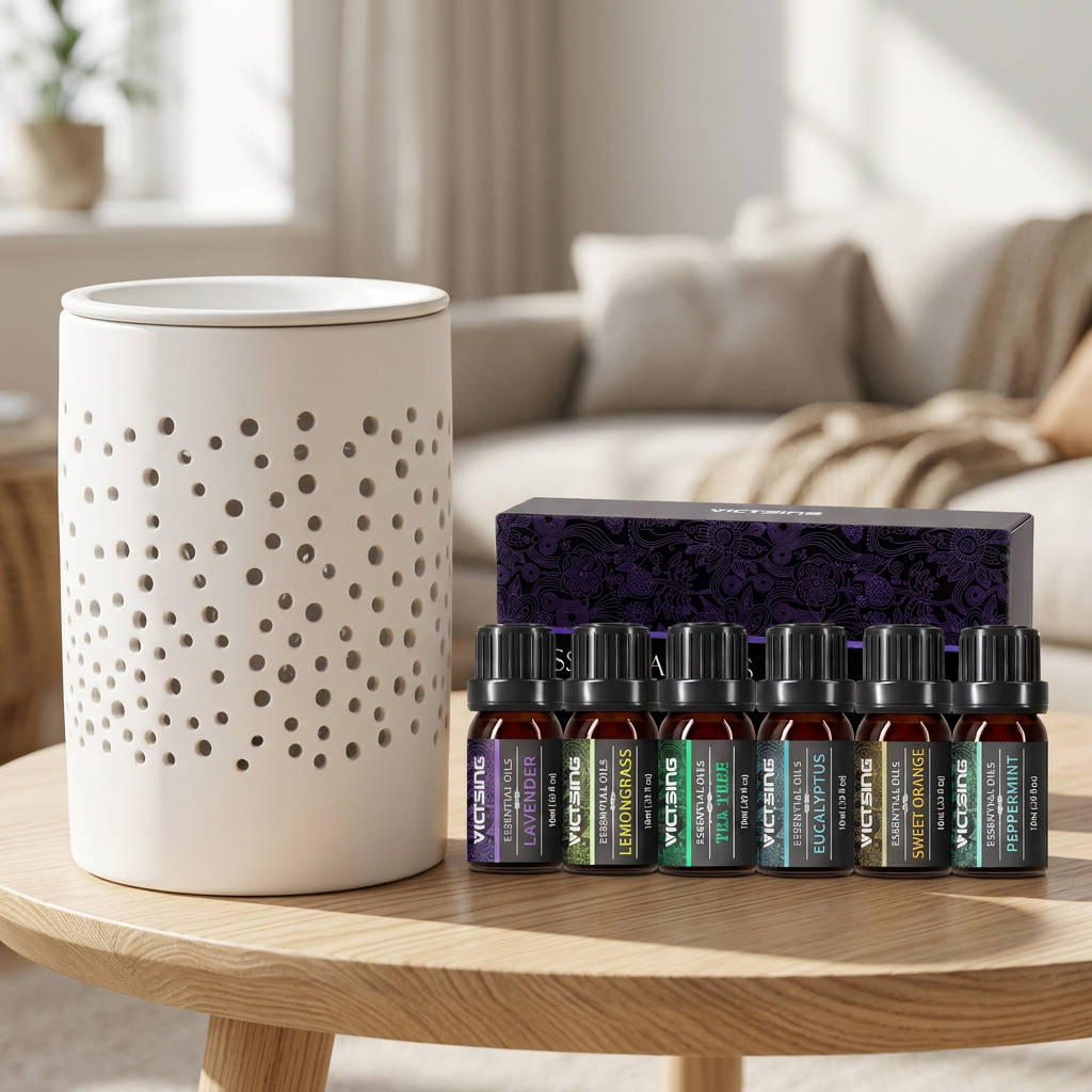 Y58J electric warmer with VTHM179BA six-bottle essential oil set
