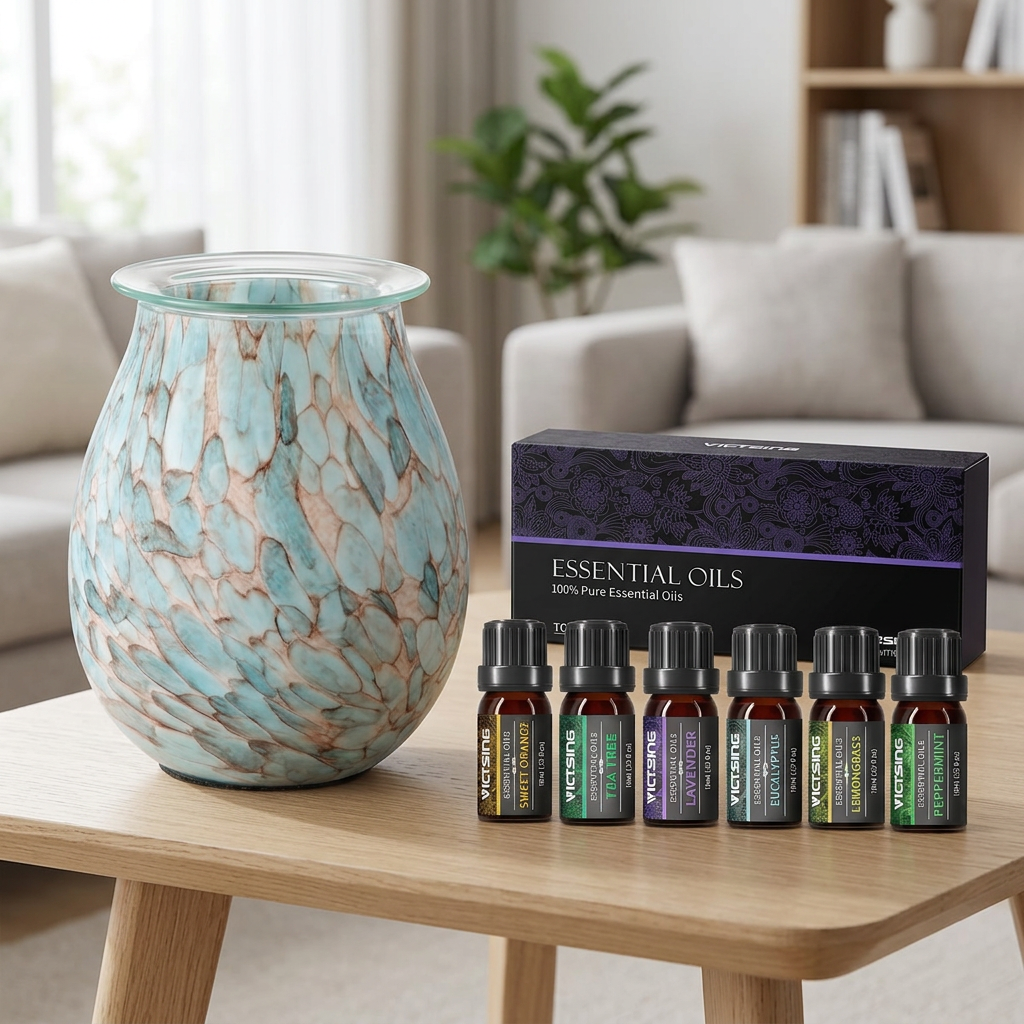 ZT6W electric warmer with VTHM179BA six-bottle essential oil set