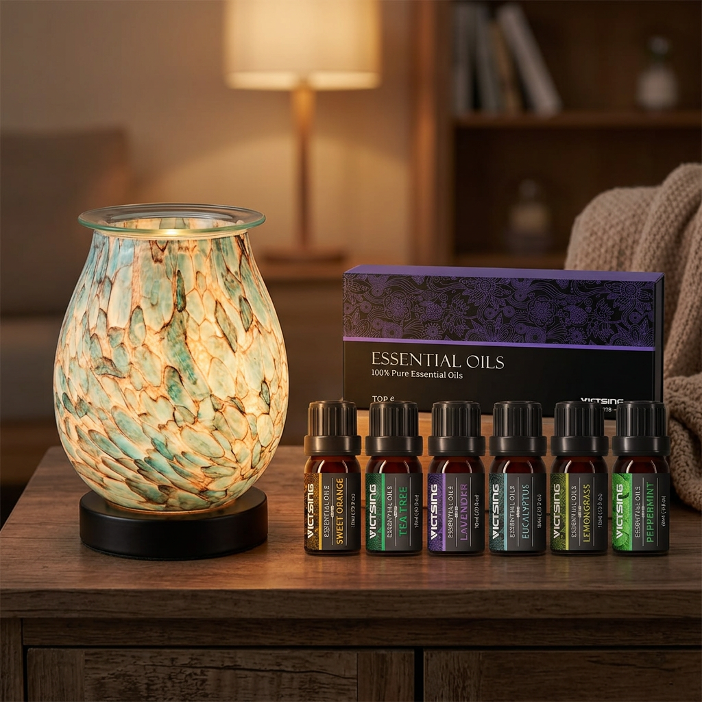ZT6W electric warmer with VTHM179BA six-bottle essential oil set