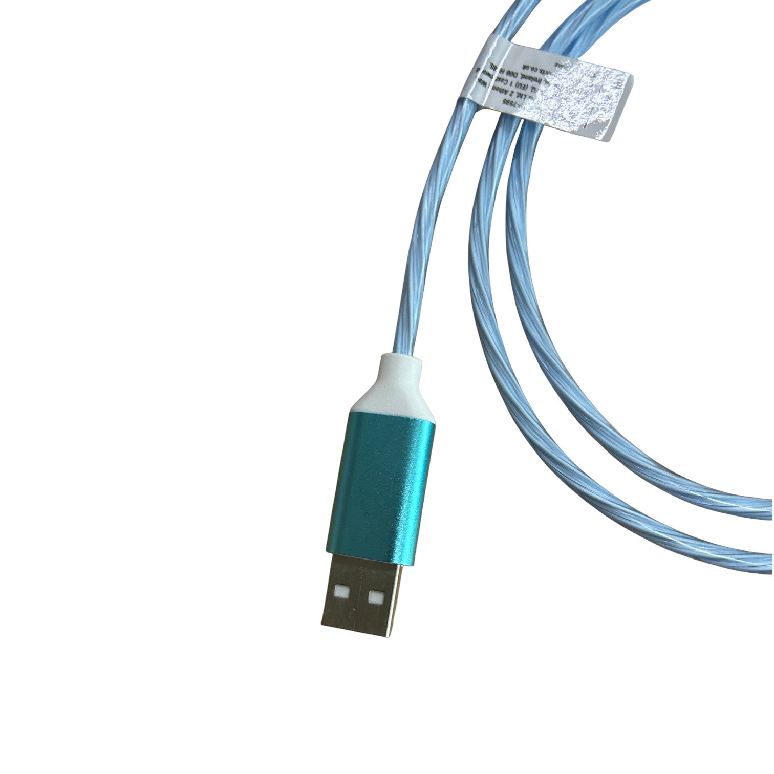 USB Cable Fast Charging 1m Type-C Universal Blue Light Up Cable