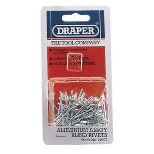 Draper Draper Blind Rivets, 3.2 X 5.2Mm (50 Piece) Dr-14007
