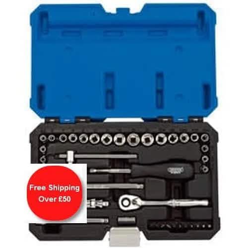 Draper Draper Combined Mm/Af Socket Set, 1/4" Sq. Dr. (40 Piece) Dr-16464