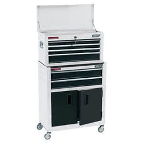 Draper Draper Combined Roller Cabinet And Tool Chest, 6 Drawer, 24", White Dr-19576