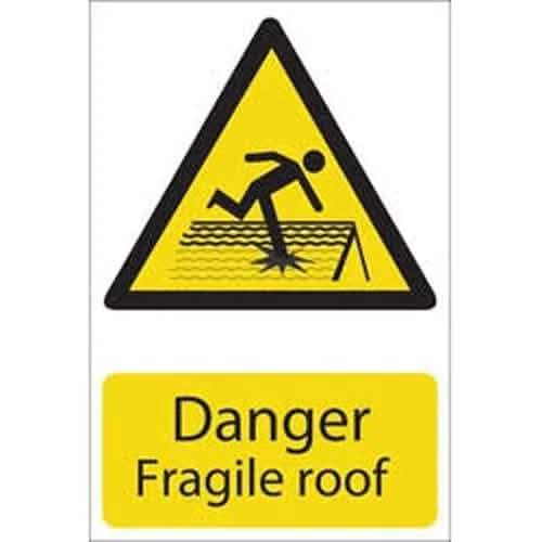 Draper Draper Danger Fragile Roof' Hazard Sign Dr-72395