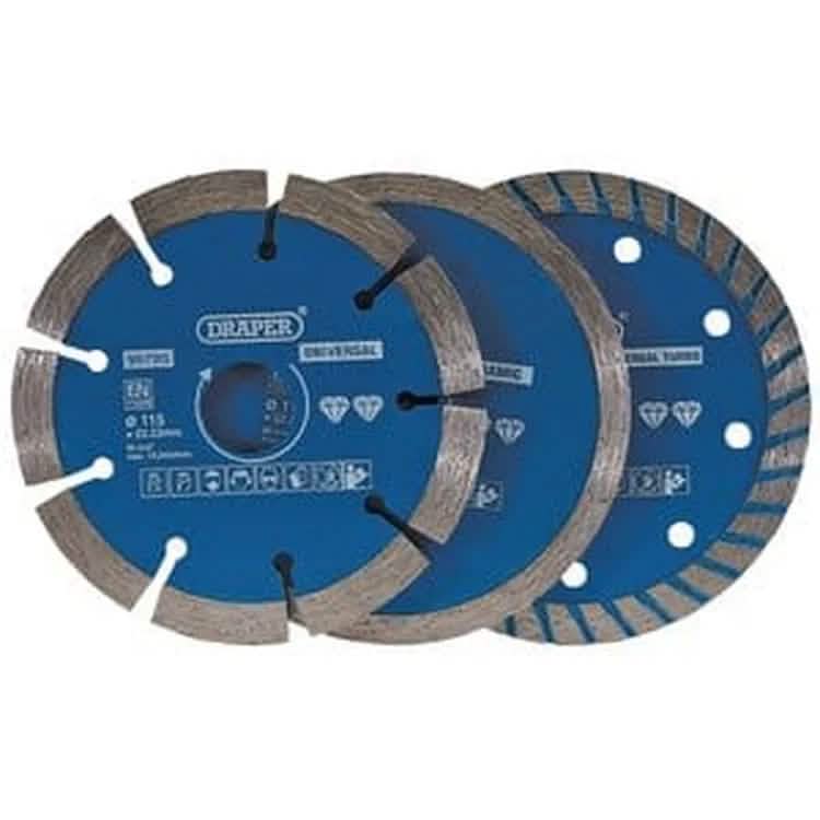 Draper Draper Diamond Blade Set, 115Mm (3 Piece) Dr-99795