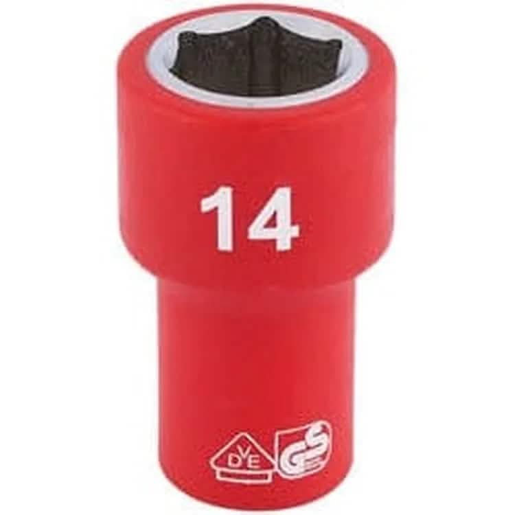 Draper Draper Fully Insulated Vde Socket, 1/4" Sq. Dr., 14Mm Dr-31492