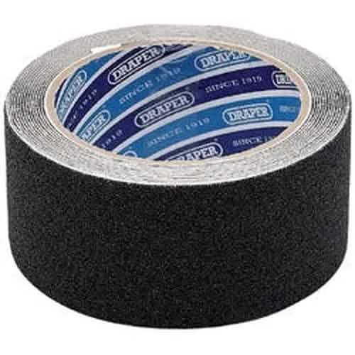Draper Draper Heavy Duty Safety Grip Tape Roll, 3.7M X 50Mm, Black Dr-63384
