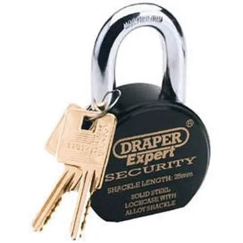 Draper Draper Heavy Duty Stainless Steel Padlock And 2 Keys, 63 X 25Mm Dr-64206