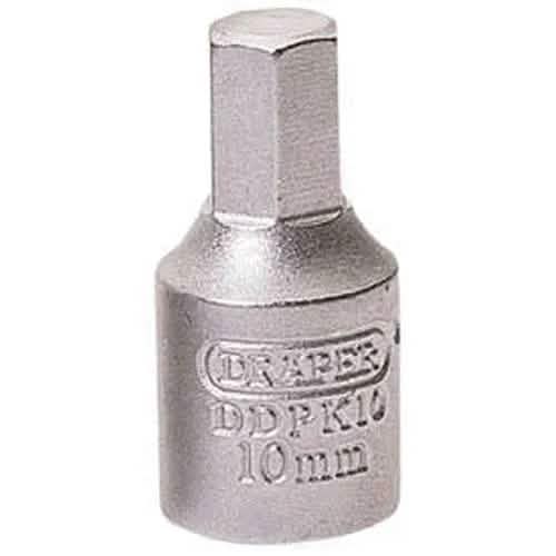 Draper Draper Hexagon Drain Plug Key, 3/8 Sq. Dr., 10Mm Dr-38328