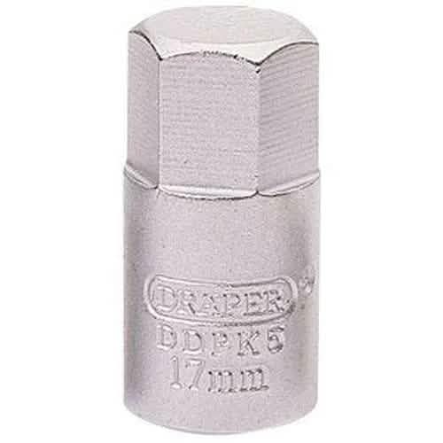 Draper Draper Hexagon Drain Plug Key, 3/8 Sq. Dr., 17Mm Dr-38323