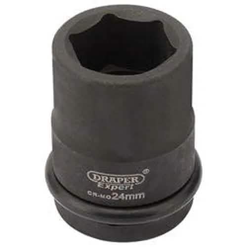Draper Draper Hi-Torq 6 Point Impact Socket, 3/4" Sq. Dr., 24Mm Dr-28694