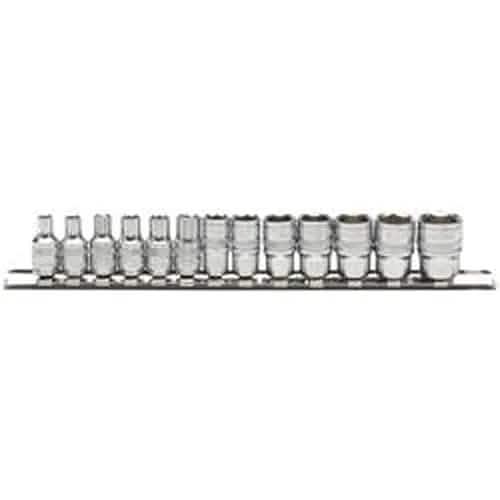 Draper Draper Metric Socket Set On A Metal Rail, 1/4" Sq. Dr. (13 Piece) Dr-16487