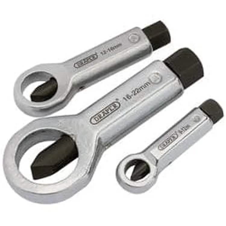 Draper Draper Nut Splitter Set, 9 - 22Mm (3 Piece) Dr-55108