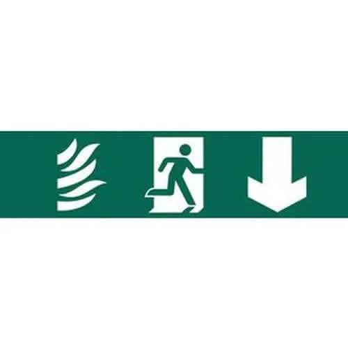 Draper Draper Running Man Arrow Down' Safety Sign Dr-73201