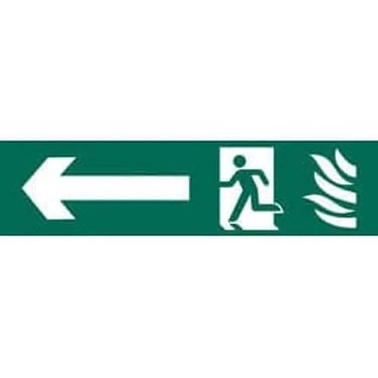 Draper Draper Running Man Arrow Left' Safety Sign Dr-73165