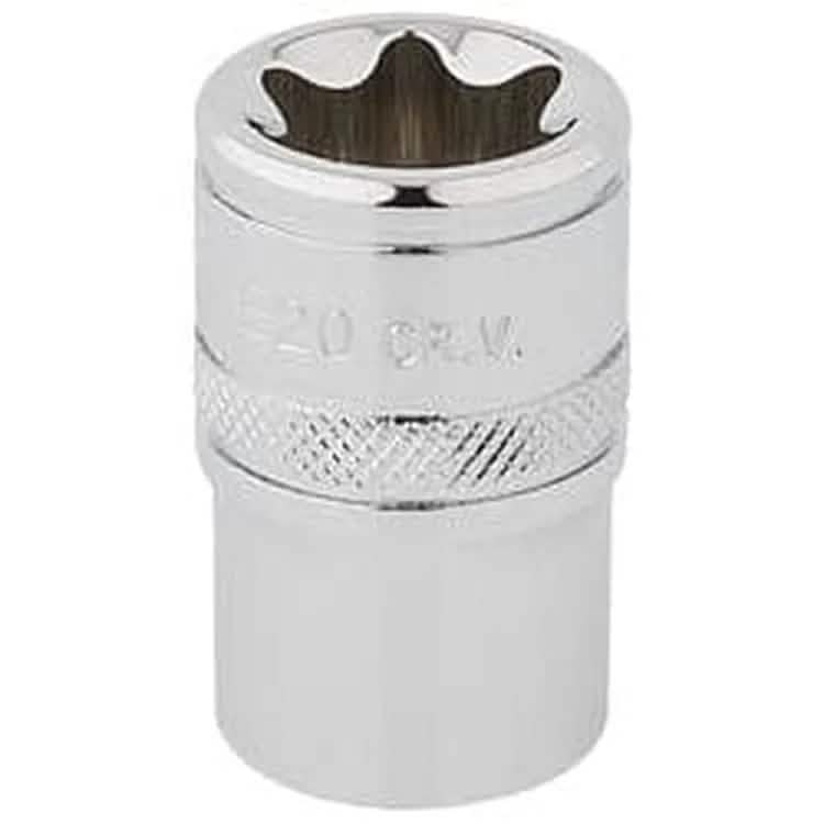 Draper Draper Tx-Star Socket, 1/2" Sq. Dr., E20 Dr-34345