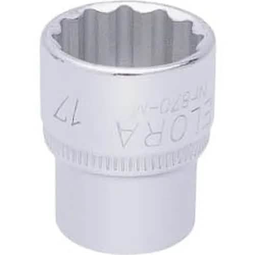 Draper Elora Elora Bi-Hexagon Socket, 3/8" Sq. Dr., 17Mm Dr-25937