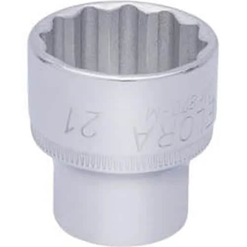 Draper Elora Elora Bi-Hexagon Socket, 3/8" Sq. Dr., 21Mm Dr-25979