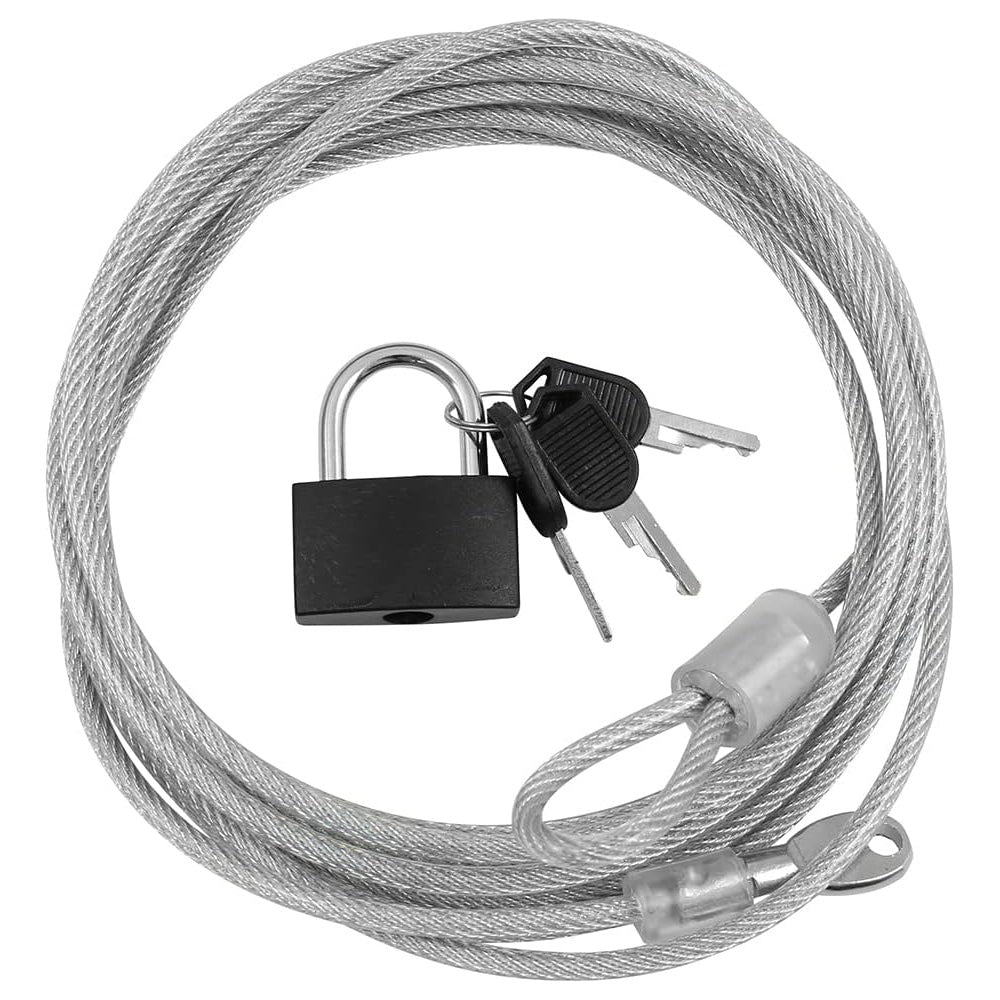 3m Laptop Security Cable & Padlock Computer Monitor Steel Anti-Theft Chain Lock