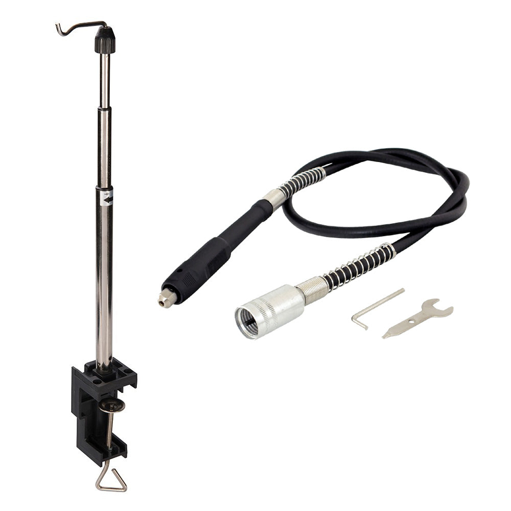 Telescopic Hanging Stand & Flexi Shaft Flexible Extension for Mini Rotary Drills