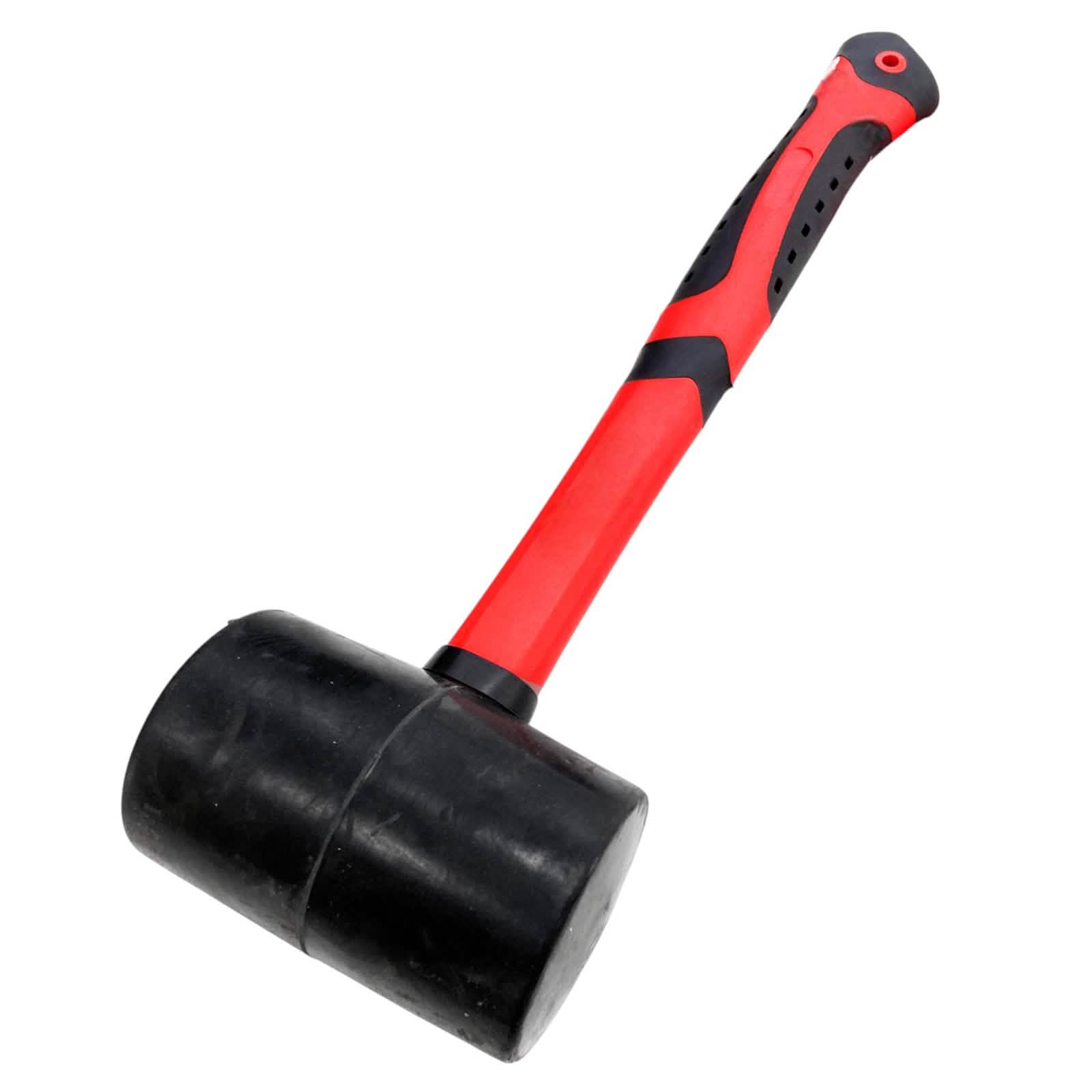 48oz Rubber Mallet Paving Hammer | Fibreglass Shaft with Soft Rubber Grip Handle