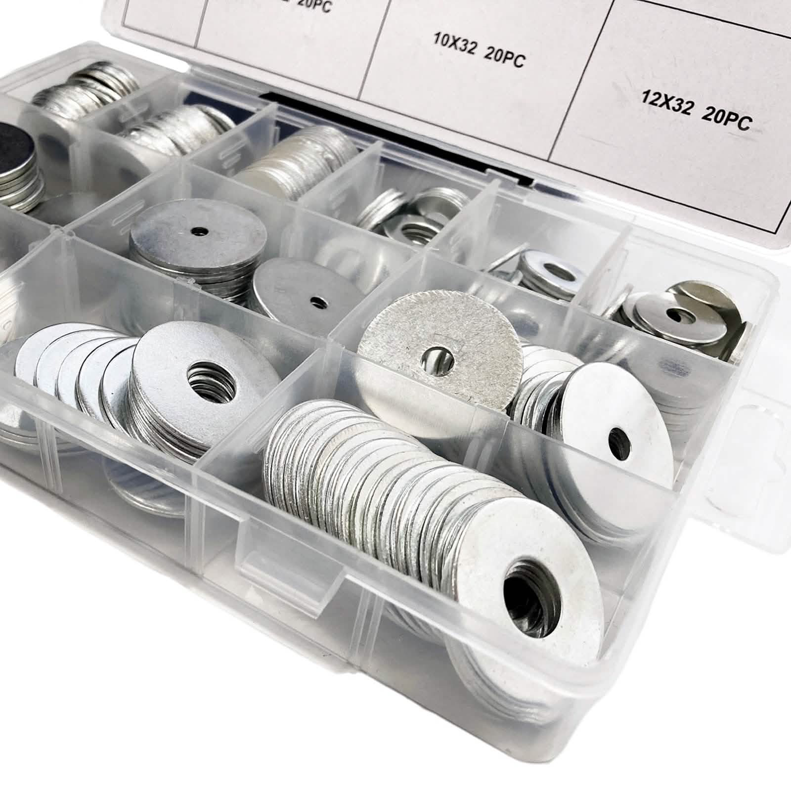 Penny Repair Mudguard Washers 240pc Carbon Steel for M2 M4 M6 M8 M10 M12 Bolts