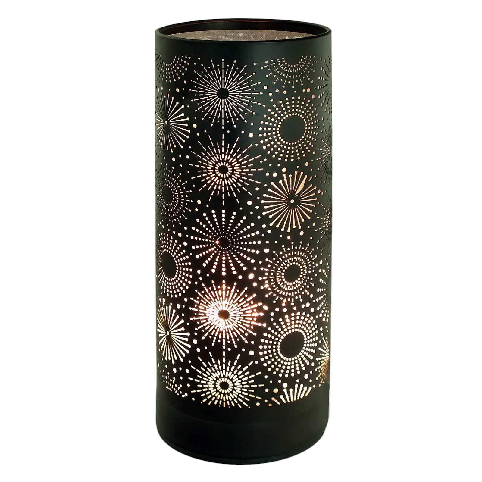 Aroma Touch Lamp Essential Oil Burner Fragrance Diffuser | Black Sparkle Design with 6 Scented Oils