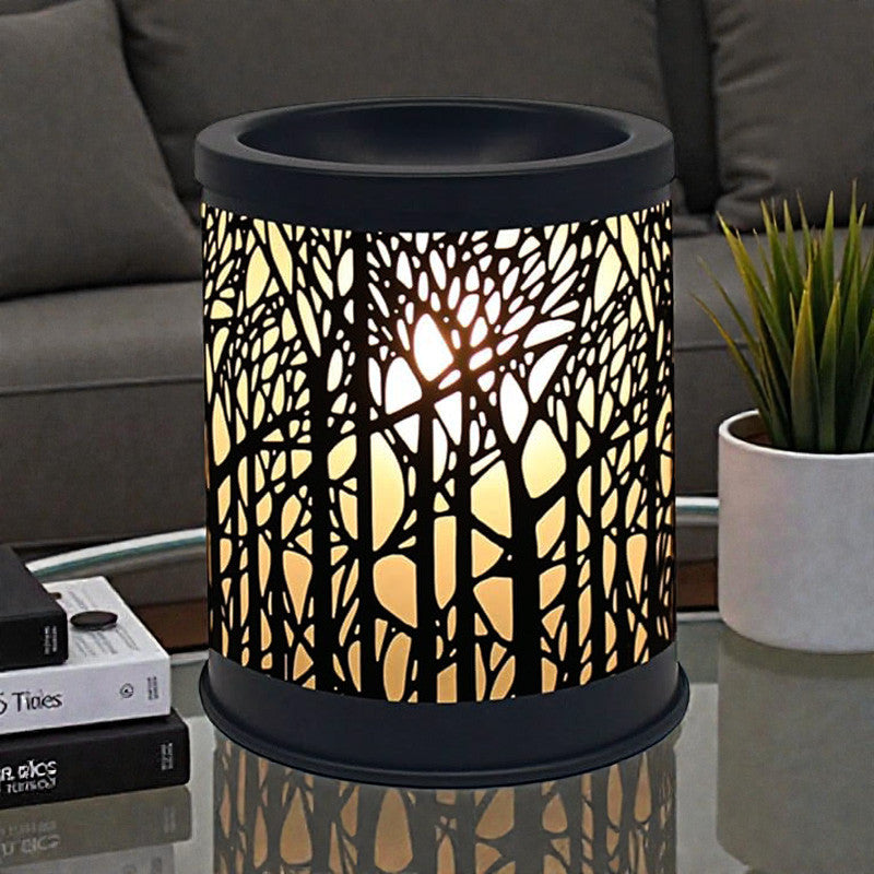 Scented Wax Tart Warmer and Essential Oil Burner Fragrance Diffuser Aroma Lamp Black Forest Silhouette