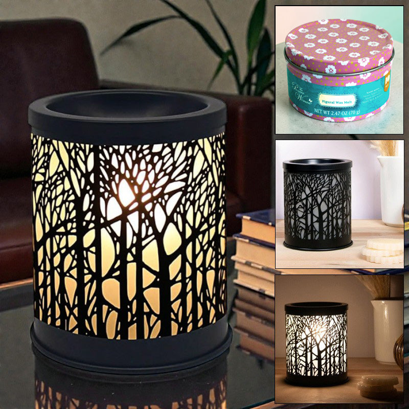 Electric Aroma Lamp Wax Tart Warmer and Oil Burner Fragrance Diffuser plus Scented Wax Melts