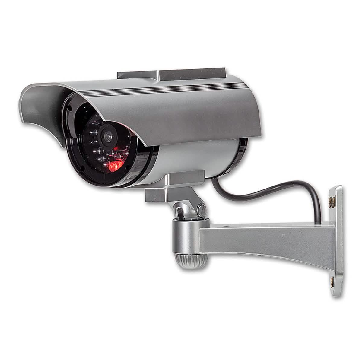 Dummy CCTV Security Cameras with Solar Powered Flashing LED Lights