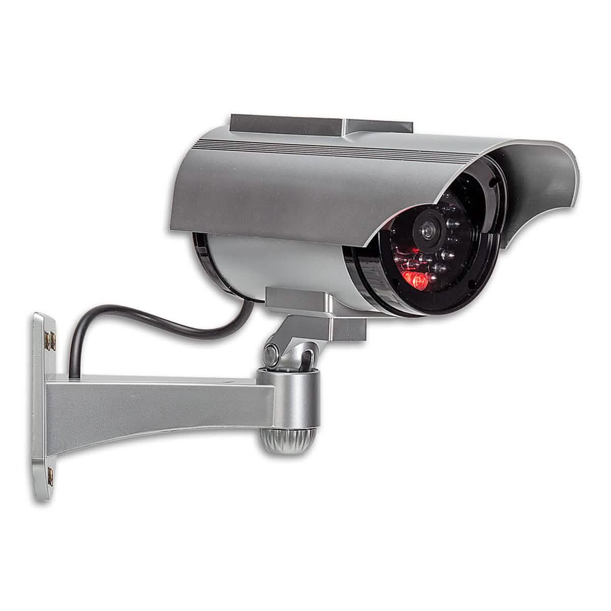 Dummy CCTV Security Cameras with Solar Powered Flashing LED Lights