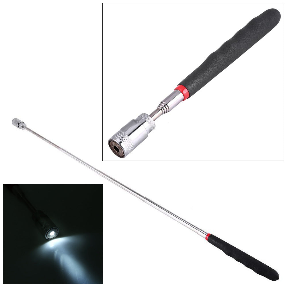 Telescopic Magnetic Pick Up Tool LED Light Extendable Magnet Nuts Bolts 2.5KG