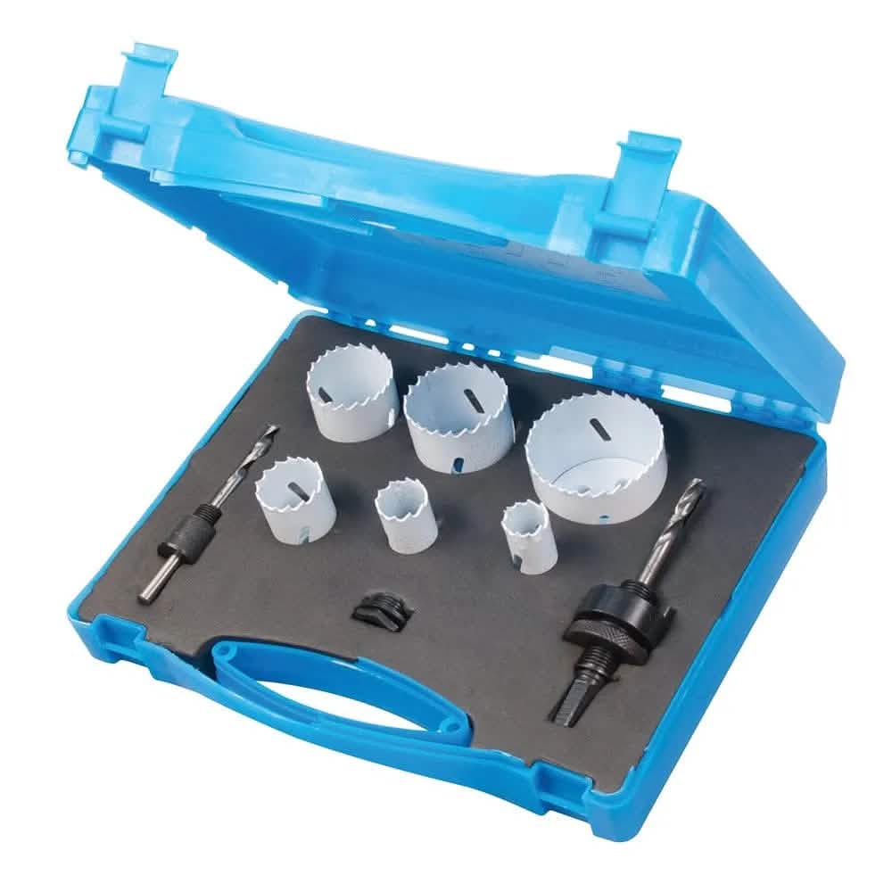 Silverline 19 - 57mm Dia Plumbers Bi-Metal Holesaw Kit 9pce 595759