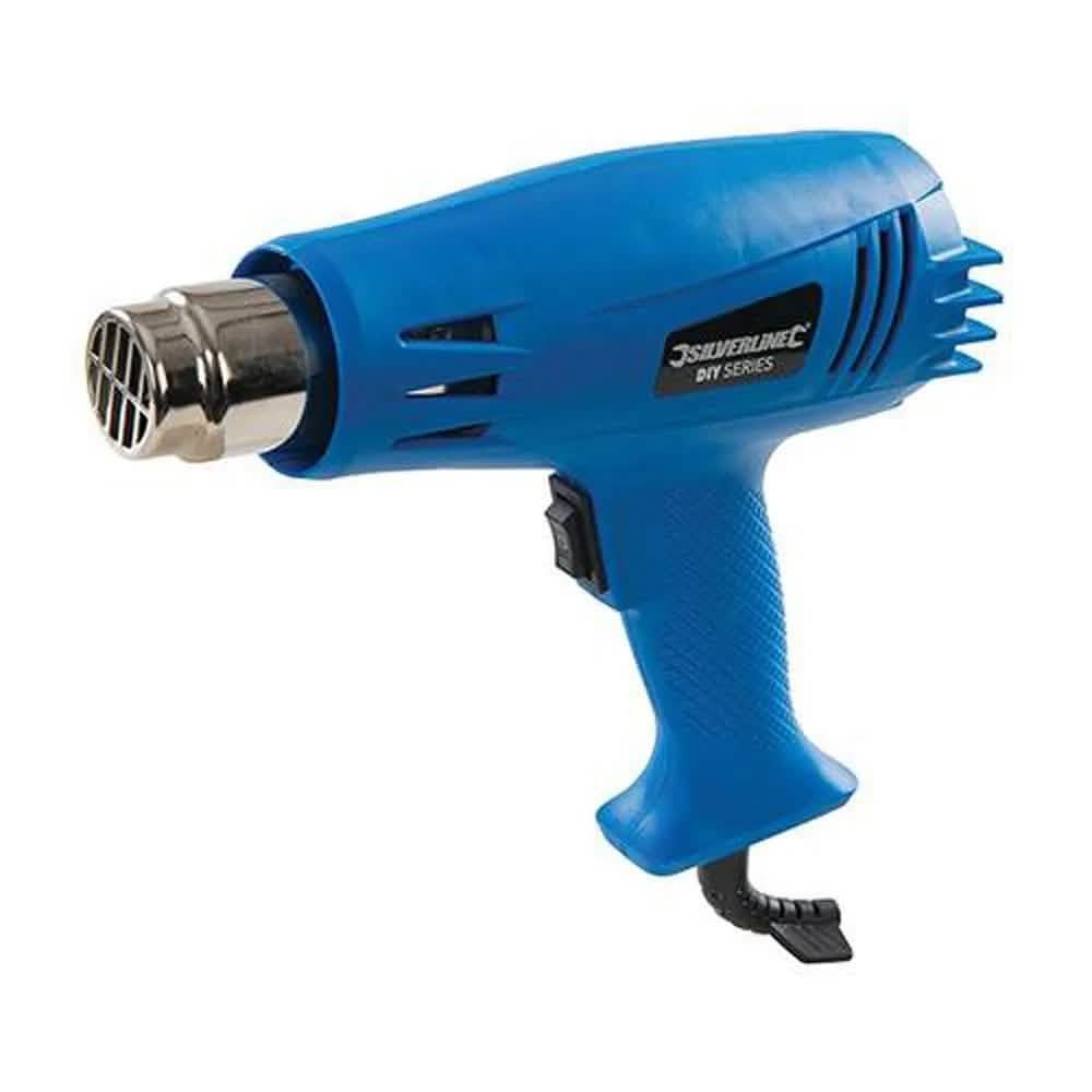 Silverline Hot Air Heat Gun + 1 Nozzle Paint Stripping Stripper 3 Yr Warranty 1500W