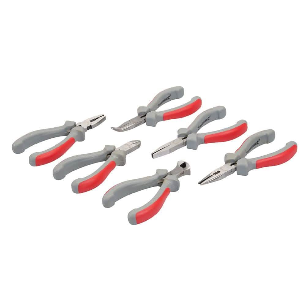 Silverline Mini Pliers Set + Storage Carry Case - 6pc -633889 - Lifetime Warranty