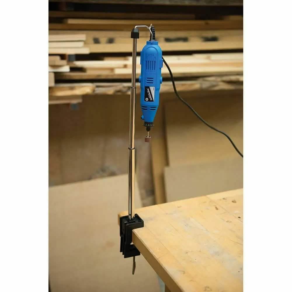 Silverline Tool Accessories Silverline Rotary Tool Telescopic Hanging Stand 550mm Flexi Dremel Holder 240271