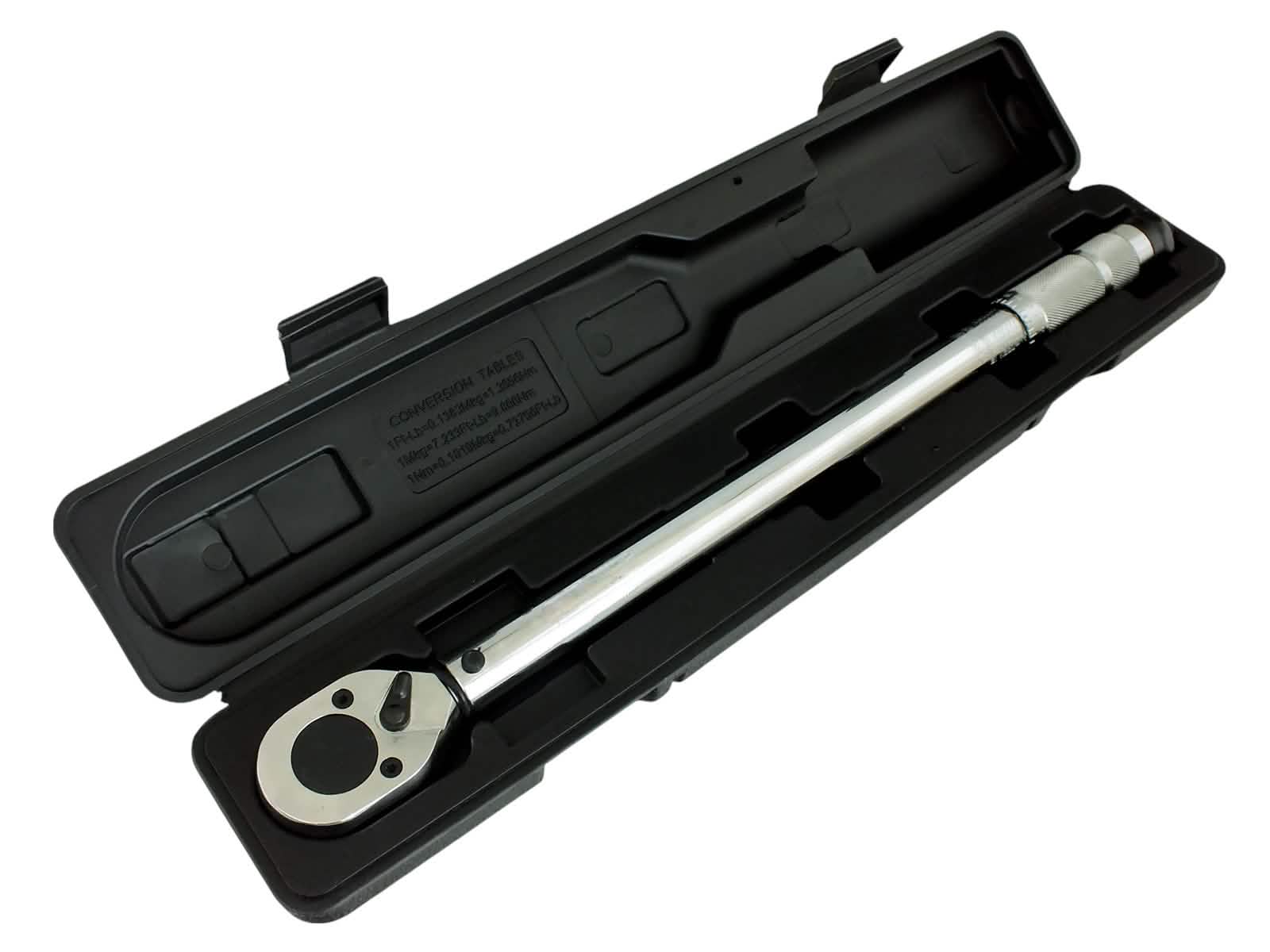 1/2" Dr. Torque Wrench Ratchet Action Micrometer Adjustment 42-210Nm | Calibration Certificate and Case