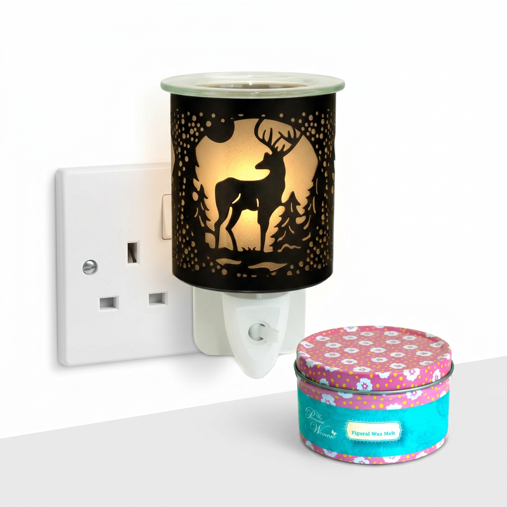 AR2078BK electric wax warmer with wax-melt tin, view 1