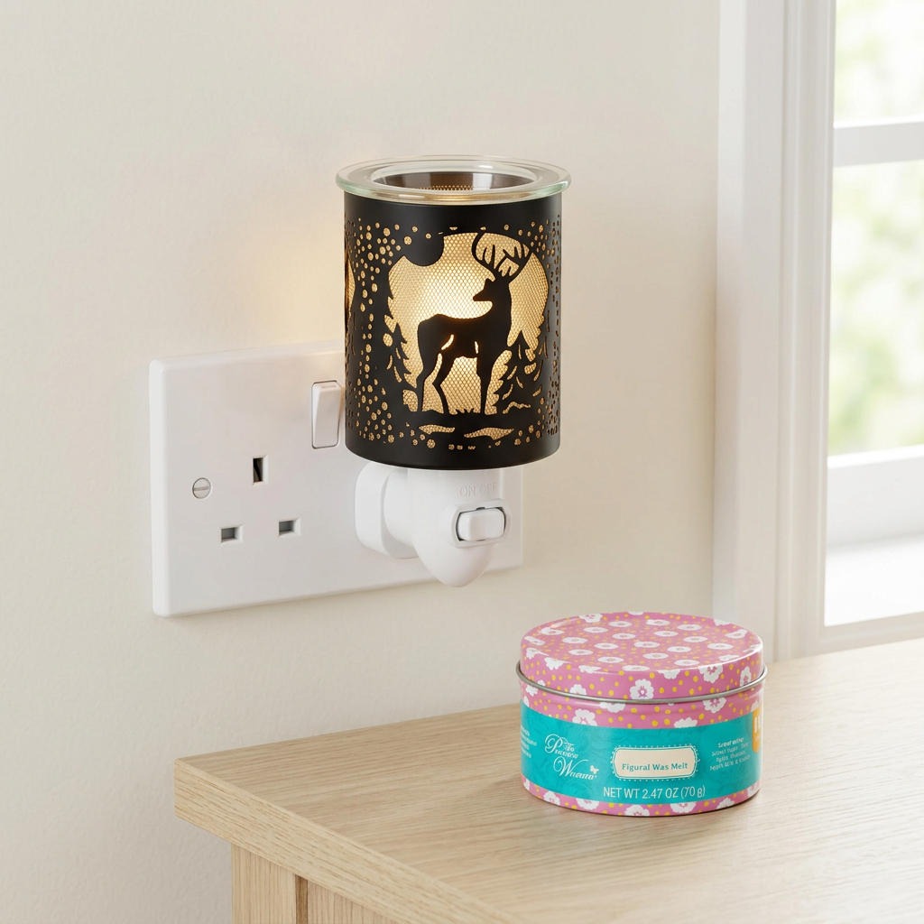 AR2078BK electric wax warmer with wax-melt tin, view 2