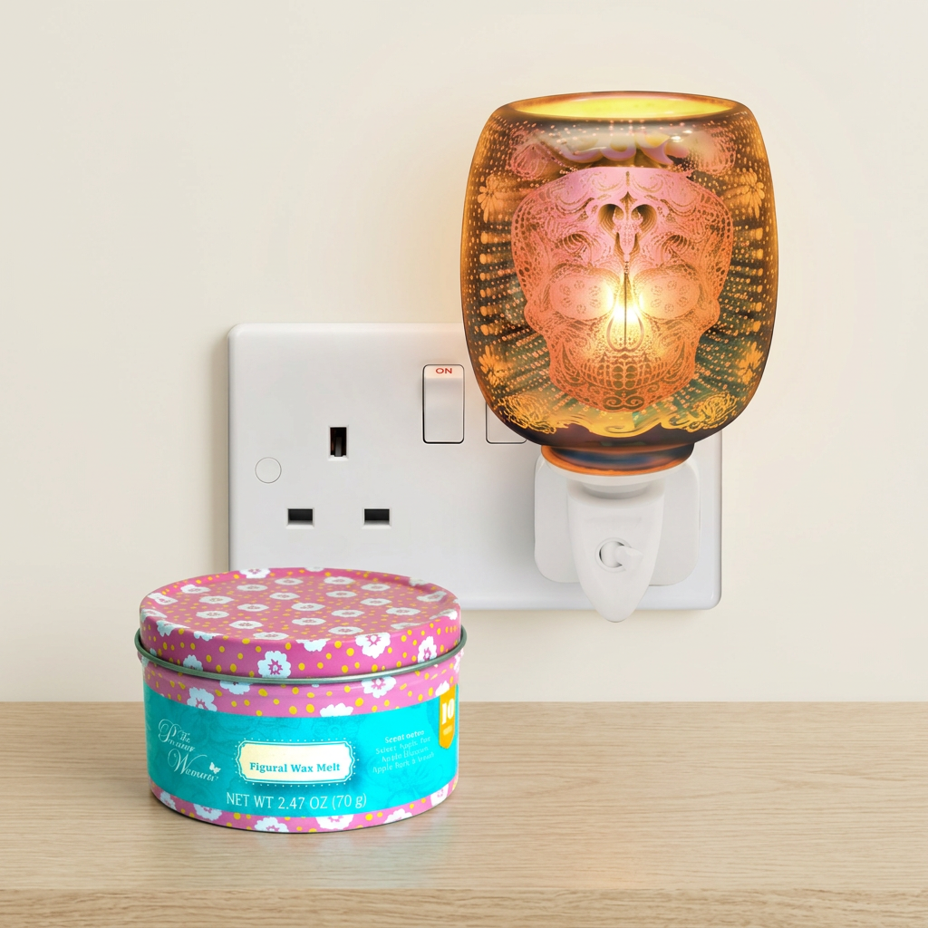 LP46791-TE electric wax warmer with wax-melt tin, view 2