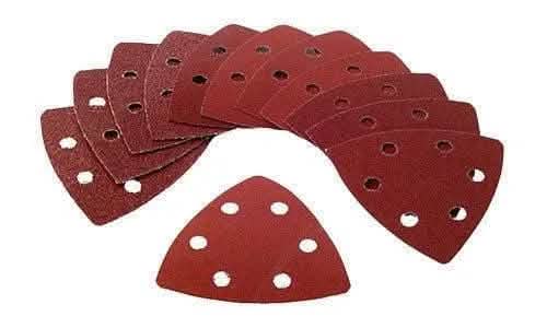 tooltime 10 X 90Mm Delta Detail Sanding Sander Triangle Sheets Pads 40 60 80 100 120 Grit