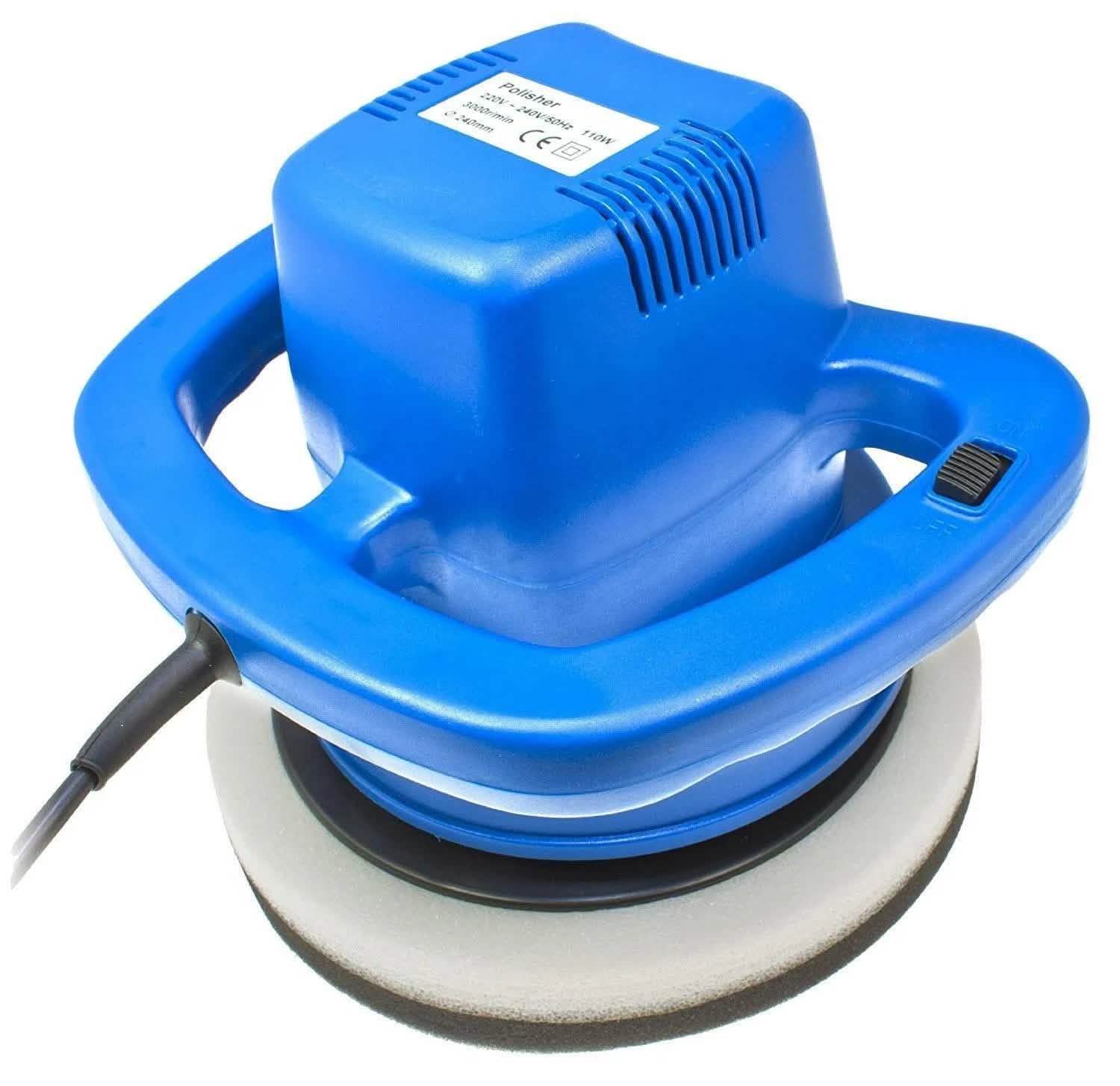 tooltime 110W 240v ELECTRIC BUFFER CAR VALETING POLISHER POLISHING MACHINE + 8 BONNETS