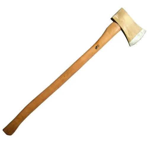 tooltime 4LB FELLING SPLITTING LOG FIRE WOOD CHOPPER AXE - GENUINE HICKORY WOODEN HANDLE