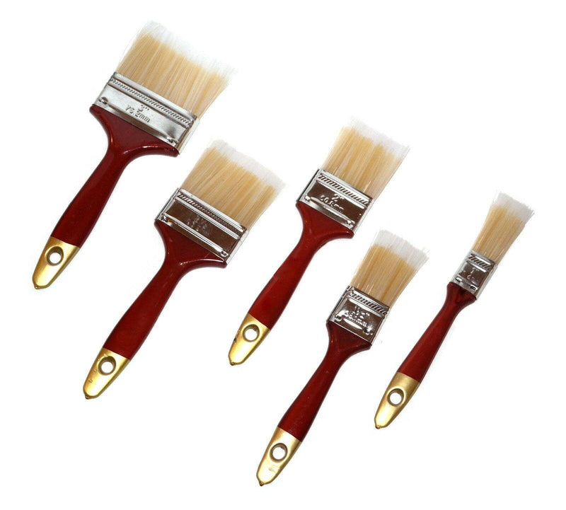 tooltime 5 Pack Paint Brush Set Painting Decorating Advanced Durable Bristles