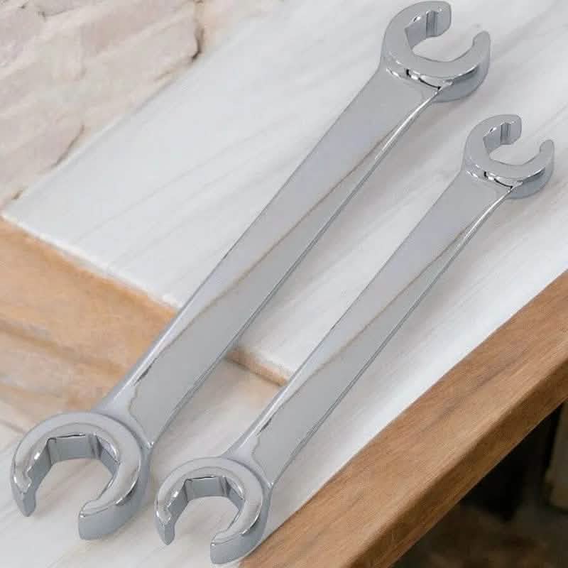 tooltime.co.uk Flare Nut Spanner Set 8mm 10mm 9mm 11mm Brake Pipe Wrenches + Storage Pouch -2pc