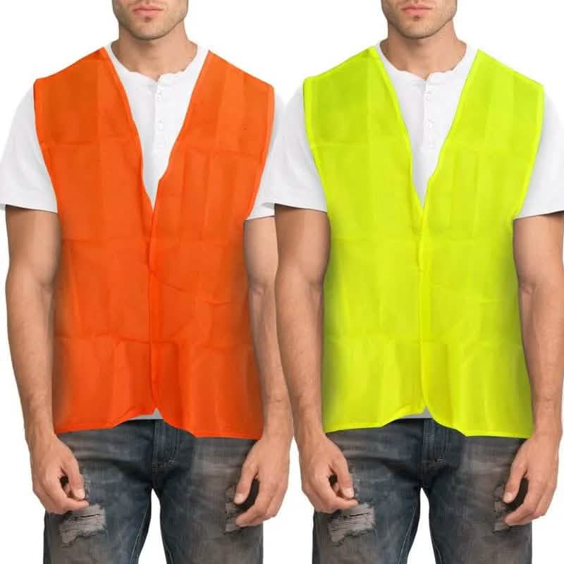 tooltime.co.uk High Visability Safety Vest Hi-Vis Safety Vest Lightweight Fluorescent High Visability Waistcoat