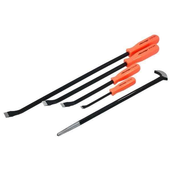 tooltime Crow Bars 5Pc Heavy Duty Pry Bar Wrecking Crow Bar & Roll Bar Set Hi Vis Handles Crowbars