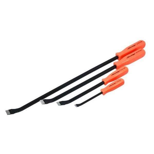tooltime Crow Bars 5Pc Heavy Duty Pry Bar Wrecking Crow Bar & Roll Bar Set Hi Vis Handles Crowbars
